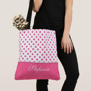 Abstract poka stipt roze modern design. draagtas