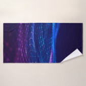 Abstract polygonal space low poly dark background (Serviette de bain)
