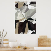 Abstract polygons 212 poster (Keuken)