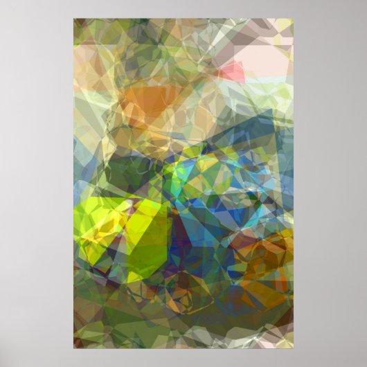 Abstract polygons 224 poster (Voorkant)