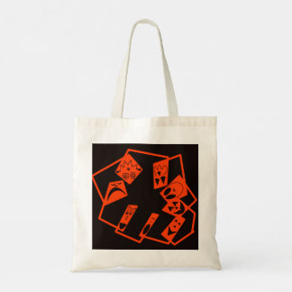Abstract, pompoen gezichten op zwart, Halloween Tote Bag