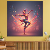 Abstract Pop Art Dancer Canvas Afdruk (Insitu (Woonkamer))