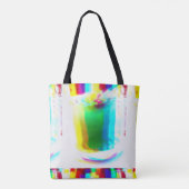 Abstract Popart Primary Rainbow Drink Tas (Achterkant)
