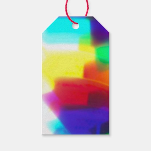 Abstract Popart Primary Rainbow Gift Label Cadeaulabel (Voorkant)