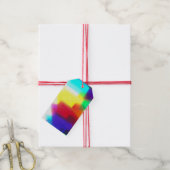 Abstract Popart Primary Rainbow Gift Label Cadeaulabel (Met Touw)