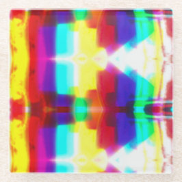 Abstract Popart Primary Rainbow Onderzetter Glazen Onderzetter
