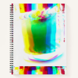 Abstract Popart Primary Rainbow Spiral Notitieboek
