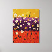 "Abstract Poppies 2" van Linda Powell~Canvas Canvas Afdruk (Voorkant)