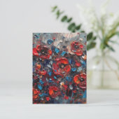 Abstract Poppies schilderen Briefkaart (Staand voorkant)