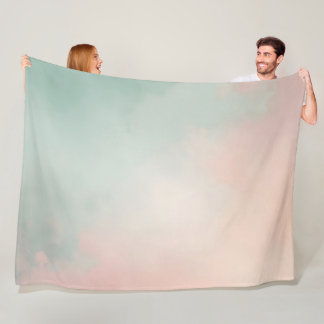 Abstract Populaire Blush Roze Mint Collectie Fleece Deken