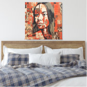 Abstract Portrait of a Woman Canvas Afdruk (Insitu (Slaapkamer))