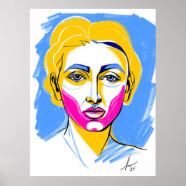 Abstract portret#2 poster