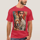 Abstract portret met levendige kleuren t-shirt (Voorkant)