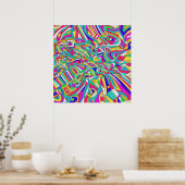 Abstract portret poster (Keuken)