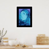 abstract portret poster (Keuken)
