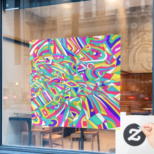 Abstract Portret Raamsticker (Cafe Raam)