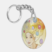 Abstract portret sleutelhanger (Voorkant Links)
