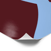 Abstract Poster – Blue Lines on Burgundy (Coin)