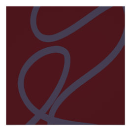 Abstract Poster – Dark Lines on Burgundy Perfect Poster