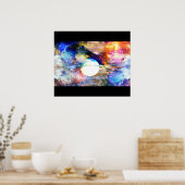 Abstract Poster met galaxie (Keuken)