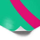 Abstract Poster – Red Lines on Green (Coin)