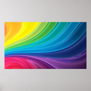 Abstract Poster regenboogdraden