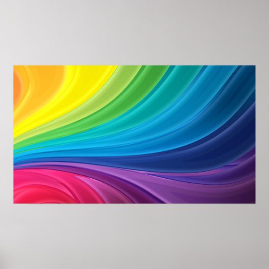 Abstract Poster regenboogdraden (Voorkant)