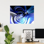 Abstract Poster ruimtelijke vervorming (Thuiskantoor)