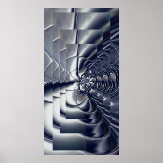 Abstract Poster Silver Bord Vier (Voorkant)