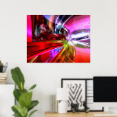 Abstract Poster van de Runaway Kleur (Thuiskantoor)