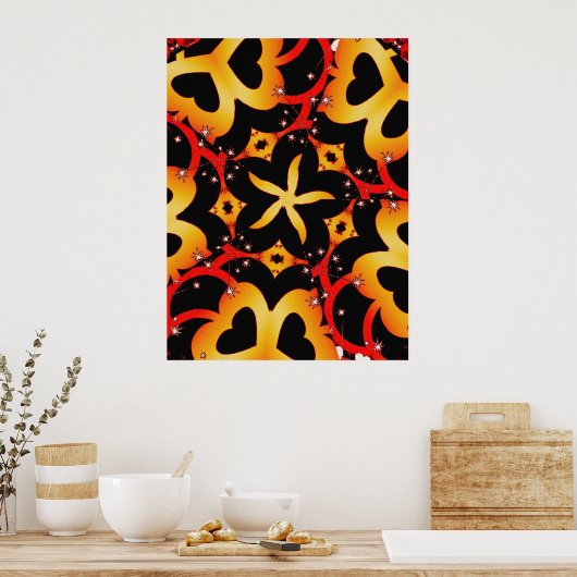 Abstract Poster van vlinder (Keuken)