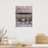 Abstract Poster voor bruin en beige (Keuken)