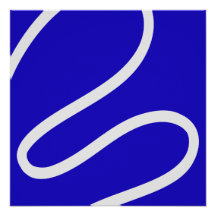 Abstract Poster – White Lines on Blue