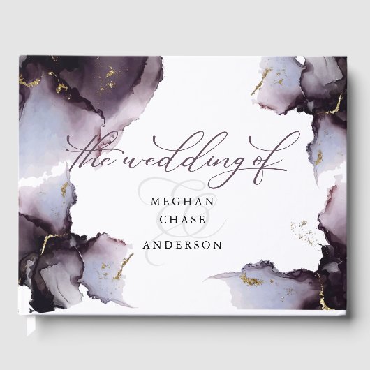 Abstract proefboek Amethyst Geode Guest Gastenboek (Voorkant)