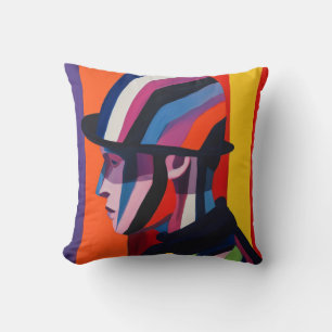 Abstract profiel met hoed kussen