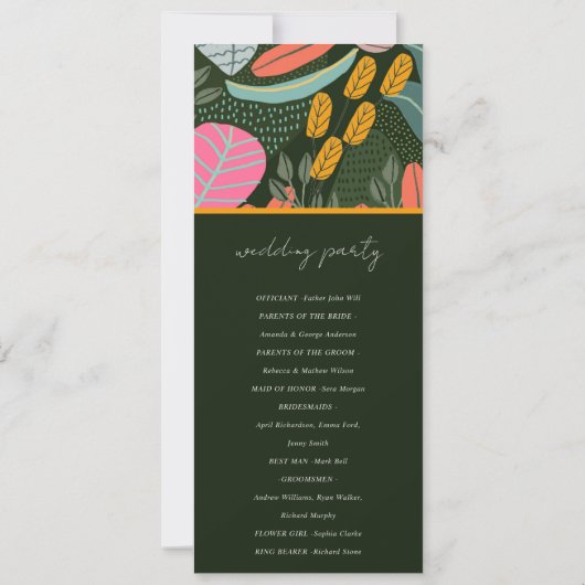 Abstract programma voor tropisch botanisch huwelij (Achterkant)