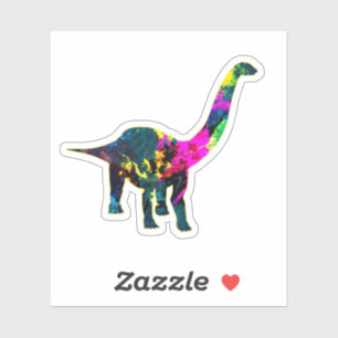 Abstract Psychedelic Dinosaur Brontosaurus Sticker