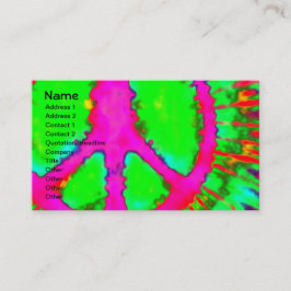 Abstract Psychedelic Fine Stropdas-Dye-vredesteken Visitekaartje