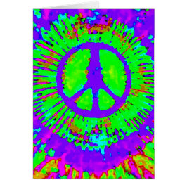 Abstract Psychedelic Stropdas-Dye Peace Sign