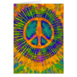 Abstract Psychedelic Stropdas-Dye Peace Sign