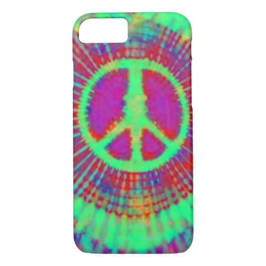 Abstract Psychedelic Stropdas-Dye Peace Sign Case-Mate iPhone Case (Achterkant)