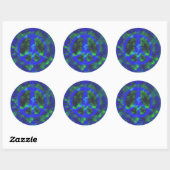 Abstract Psychedelic Stropdas-Dye Peace Sign Ronde Sticker (Vel)