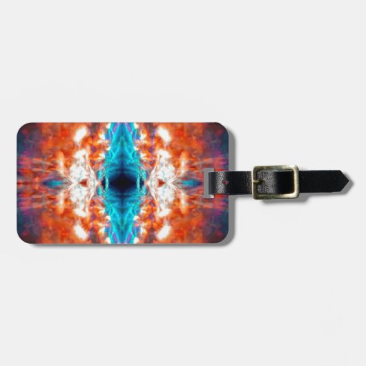 Abstract psychedelisch patroon bagagelabel (Voorkant horizontaal)