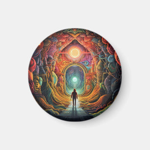 Abstract psychedelisch portaal magneet