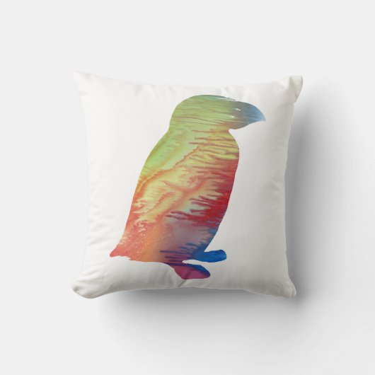 Abstract Puffin silhouette Kussen (Voorkant)
