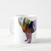 Abstract Pug silhouet Koffiemok (Voorkant links)