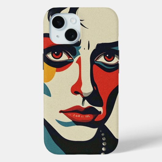 Abstract Punk portret Case-Mate iPhone Case (Achterkant)