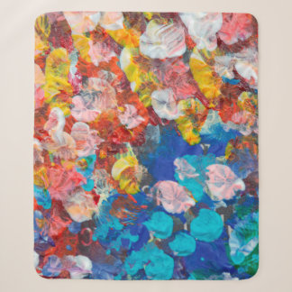Abstract punt uitstrijkstreep acryl en waterc sherpa deken