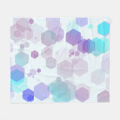 Abstract Purple-Blue Hexagon - Shape Pattern Throw Fleece Deken (Voorkant (Horizontaal))