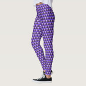 Abstract Purple Cube Block Pattern Leggings (Links)